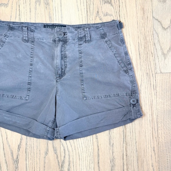 Sanctuary Women’s Charcoal Relaxed Zip Fly Shorts with Pockets Size 26 - Picture 3 of 11